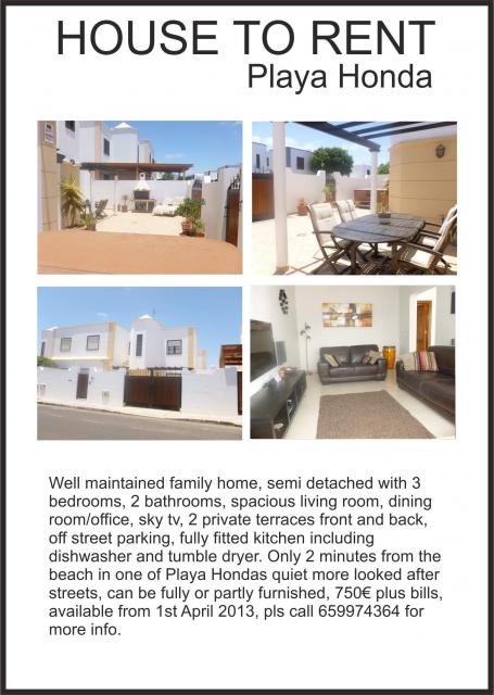 House to Rent in Lanzarote