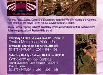 Artists of the Royal Opera House in Lanzarote