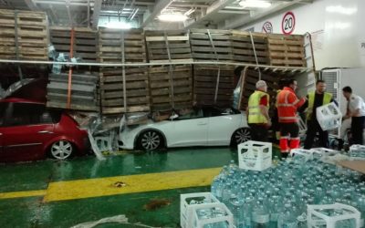 Cars crushed in Armas hold