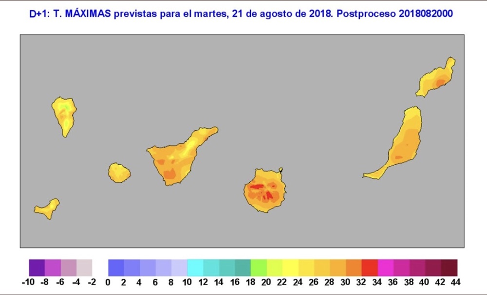 Increase in temperatures in Lanzarote