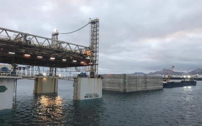 A good pace for the works of the Port of Playa Blanca